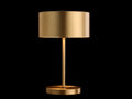 Lampe De Bureau en métal 30×30×46 cm - or satiné avec abat-jour cylindrique assorti pour chambre à coucher