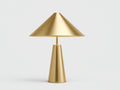 Lampe de bureau 48×48×62 cm - métal laiton doré - double cône pour chambre à coucher