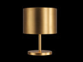 Lampe de bureau 38×38×52 cm - métal doré - abat-jour cylindrique pour chambre à coucher