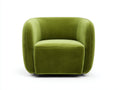 Fauteuil pivotant 86×80×74 cm - velours vert anis - dossier enveloppant pour salon