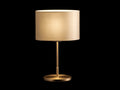 Lampe De Bureau en métal et tissu 28×28×47 cm - or clair beige avec abat-jour cylindrique et pied rond pour chambre à coucher
